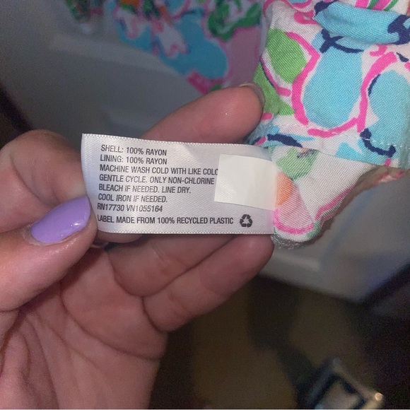 Lilly Pulitzer Target Bright Floral Nosey Posey‎ Swing Baby Doll Top Tank Sz Sm - Picture 5 of 6